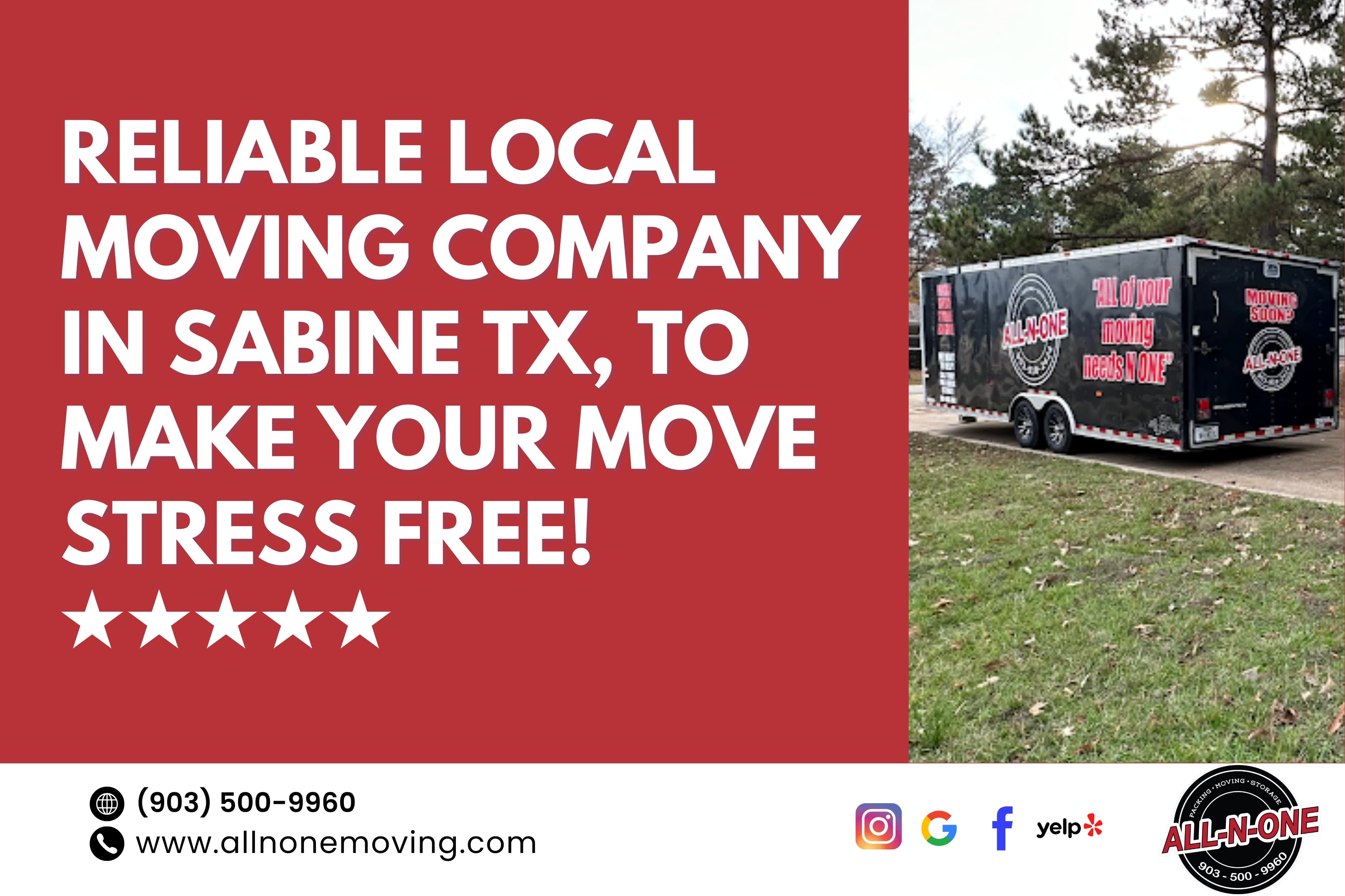 Reliable Local Moving Company in Sabine, TX to Make Your Move Stress-Free
