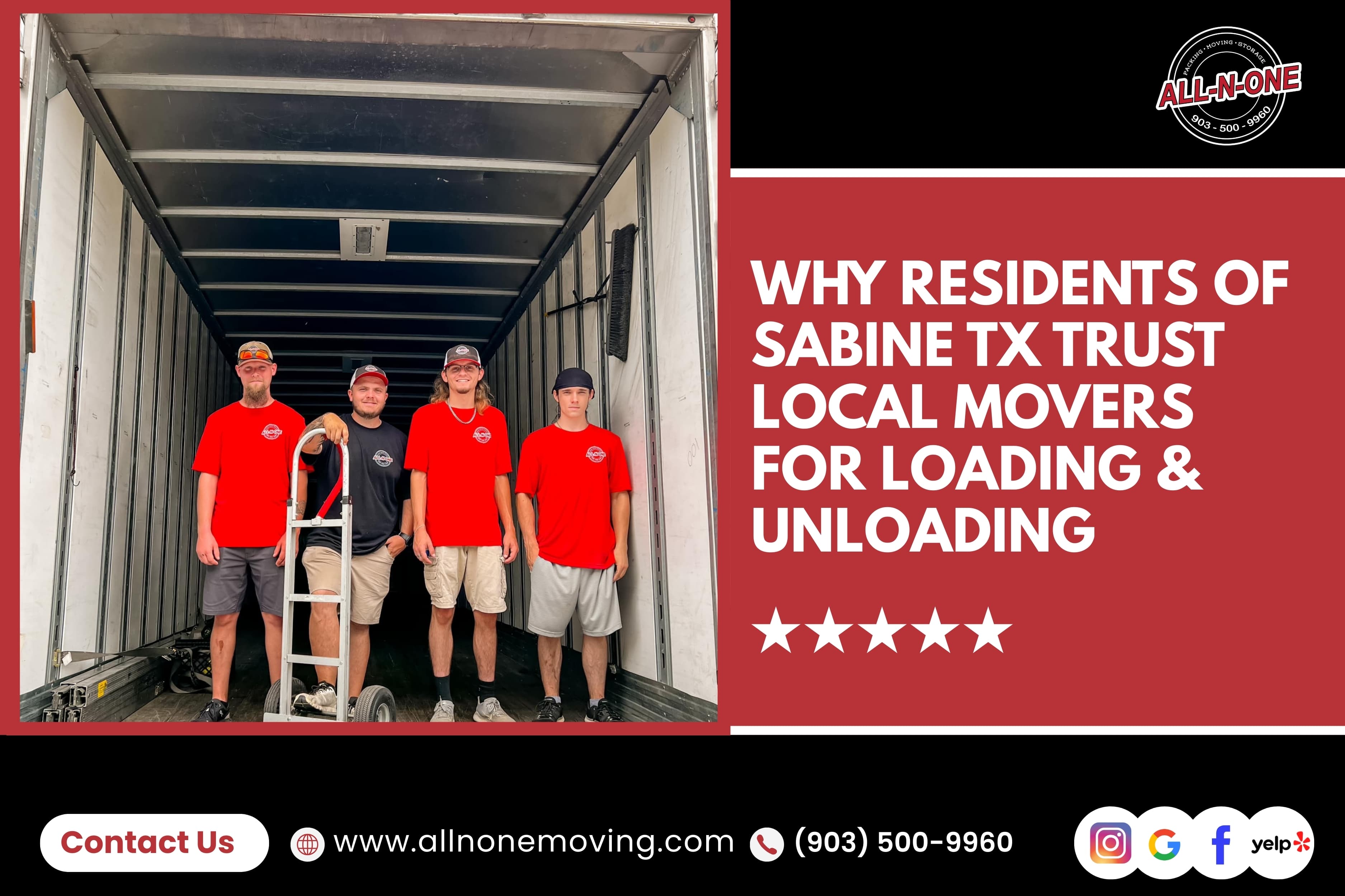 Why Residents of Sabine TX Trust Local Movers for Loading and Unloading